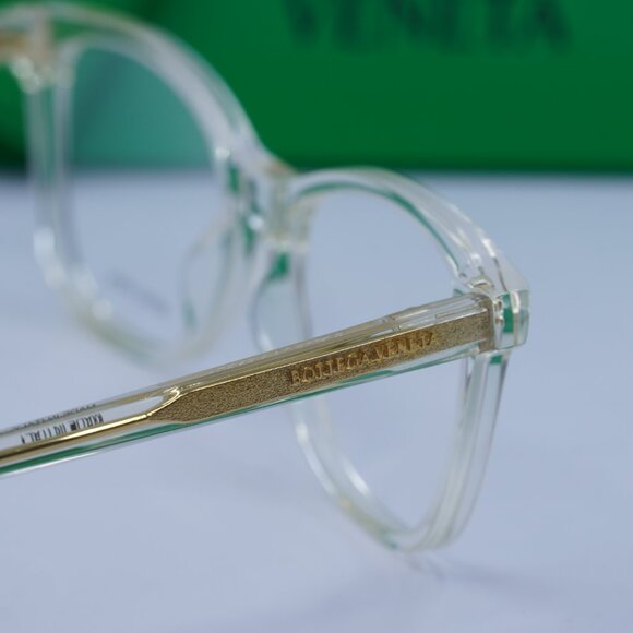 Bottega Veneta BV1028O 004 Square Eyeglasses 51mm – Transparent Beige - Picture 8 of 9